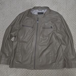 Calvin Klein Men's Tan Leather Jacket